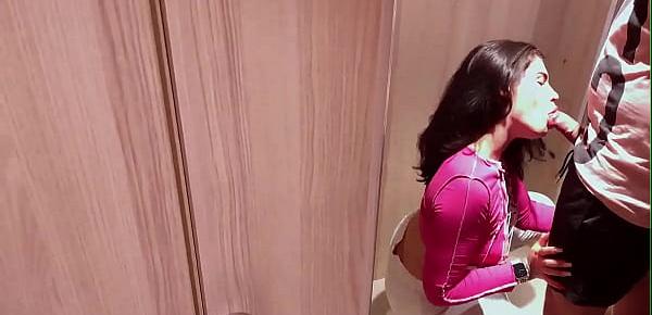  Best risky blowjob and doggy fuck in dressing room